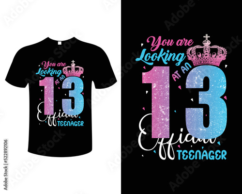 Birthday T-Shirt Design Vector Template