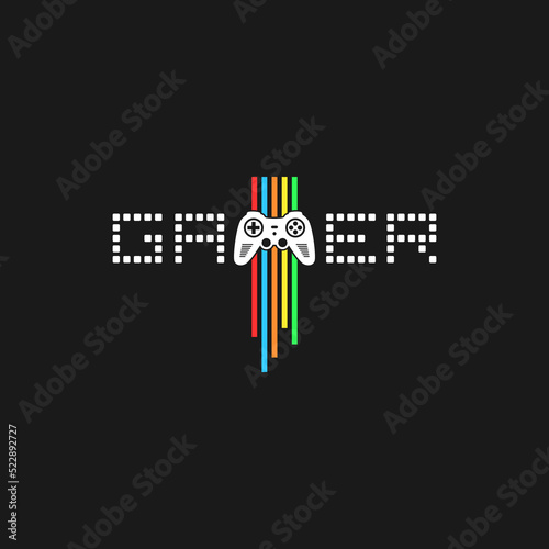 gamer future Typography tee shirt design vector illustration.
