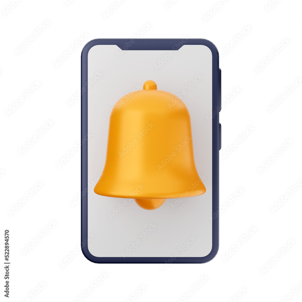 notification reminder 3d icon illustration notification reminder 3d icon illustration