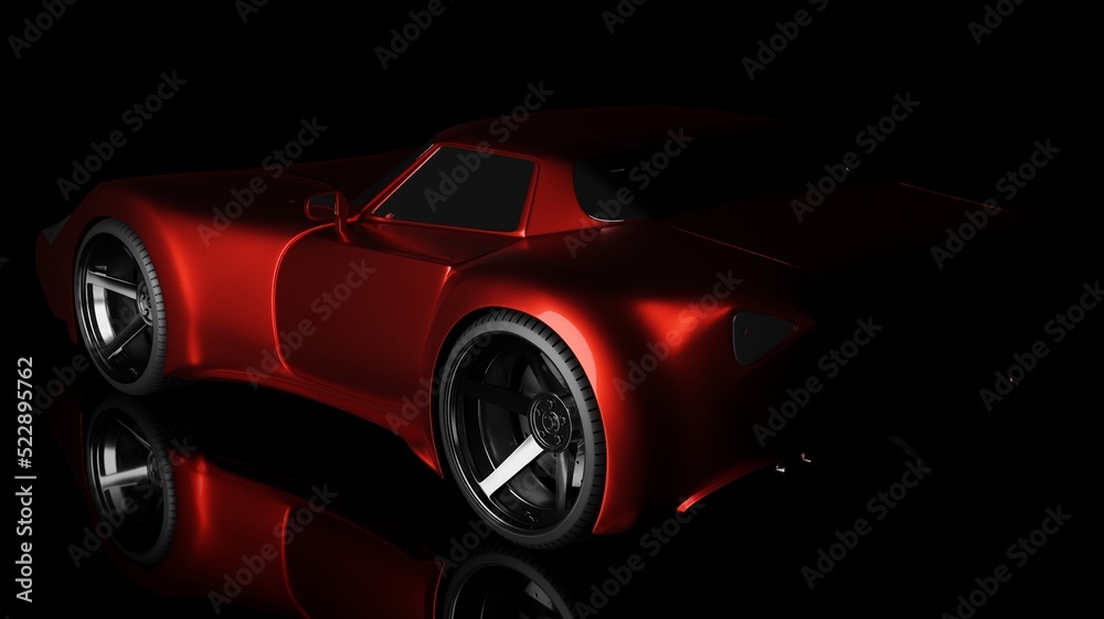 Side view red sport in black 3D rendering automotive vehicle wallpaper backgrounds Side view red sport in black 3D rendering automotive vehicle wallpaper backgrounds