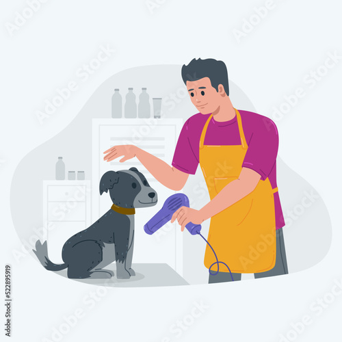 Pet Groomer Man Character Concept