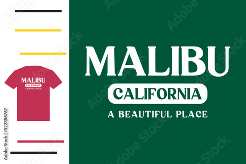 Malibu beach t shirt design  photo