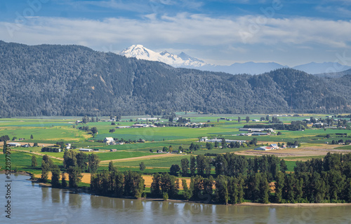 View of the Fraser Valley near Abbotsford BC. Summer in the Fraser Valley. photo