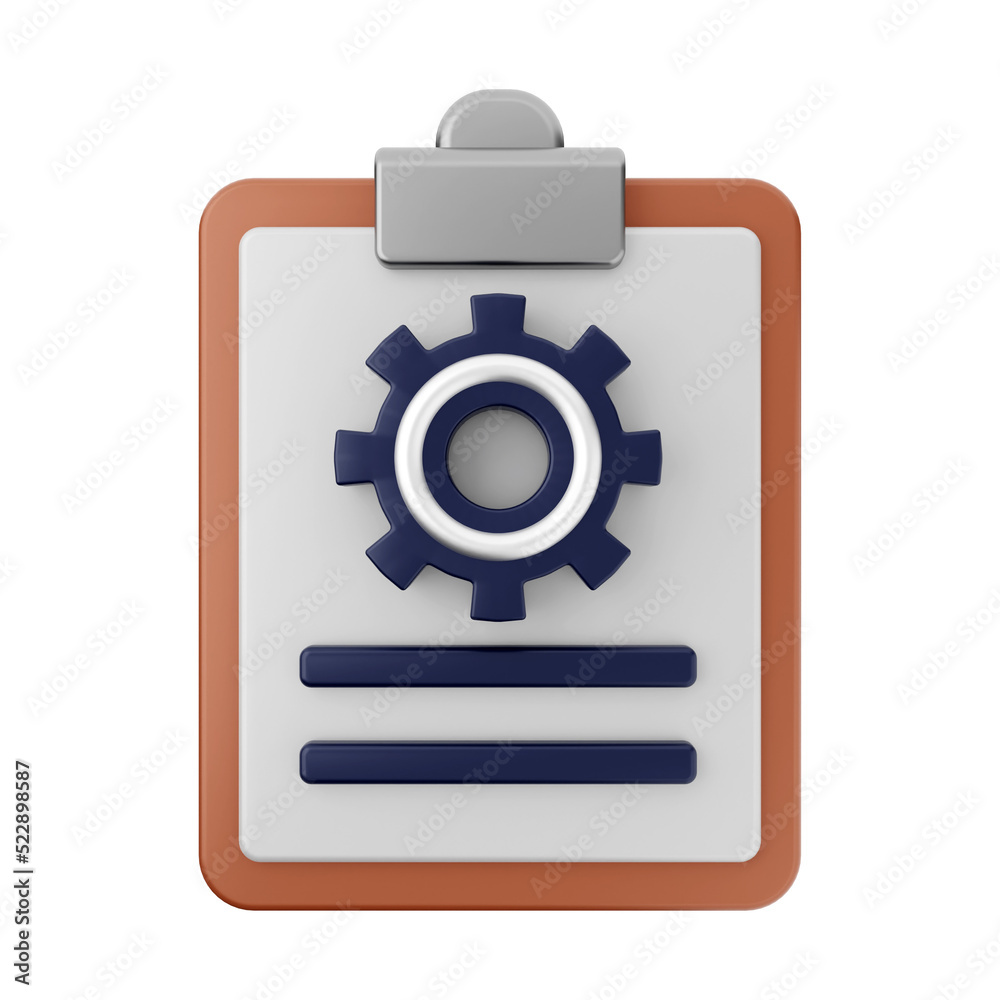 file report 3d icon illustration