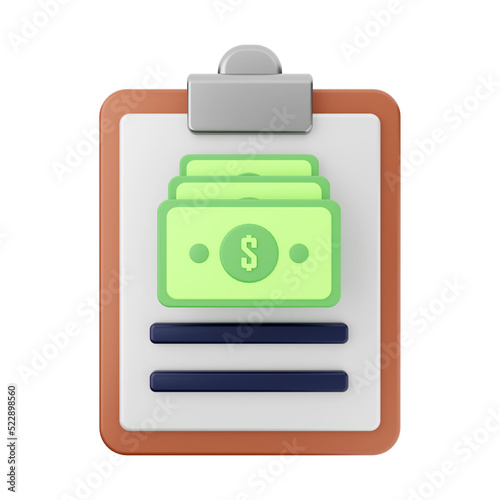 file report 3d icon illustration