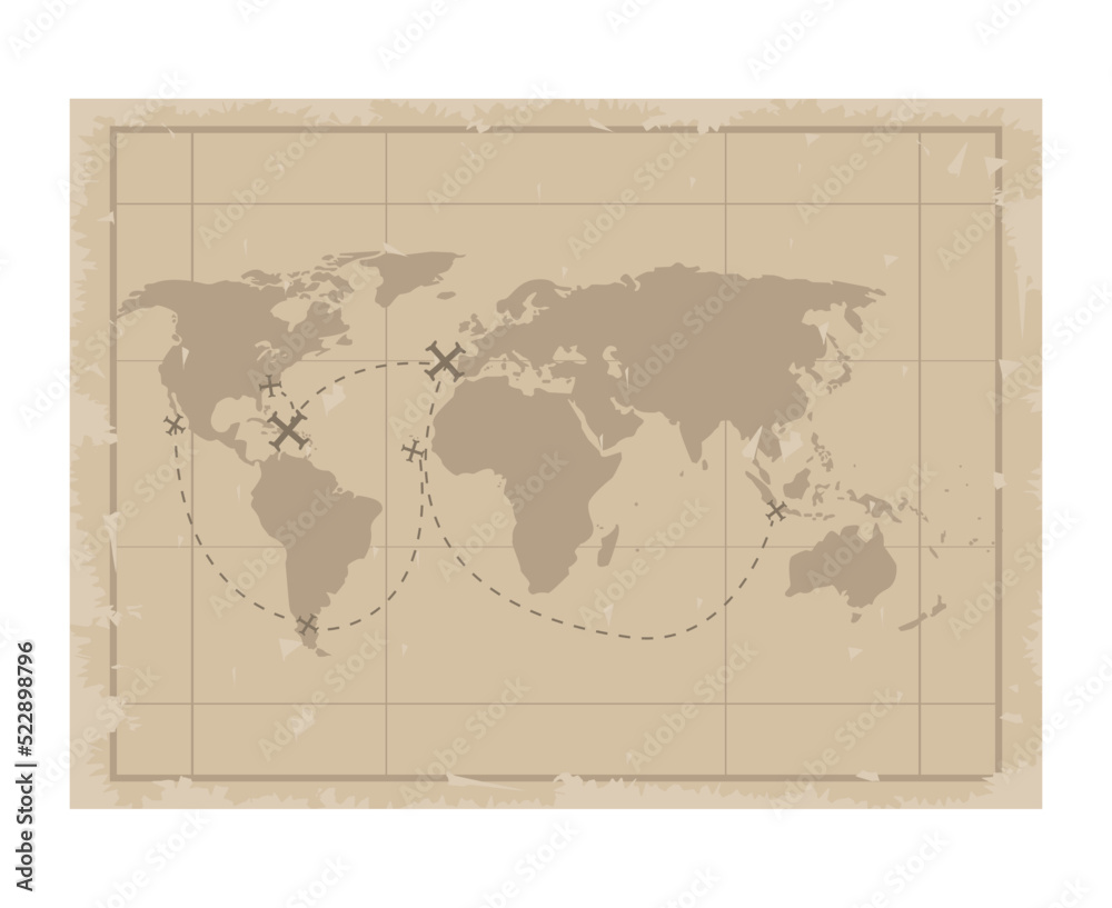 antique paper map