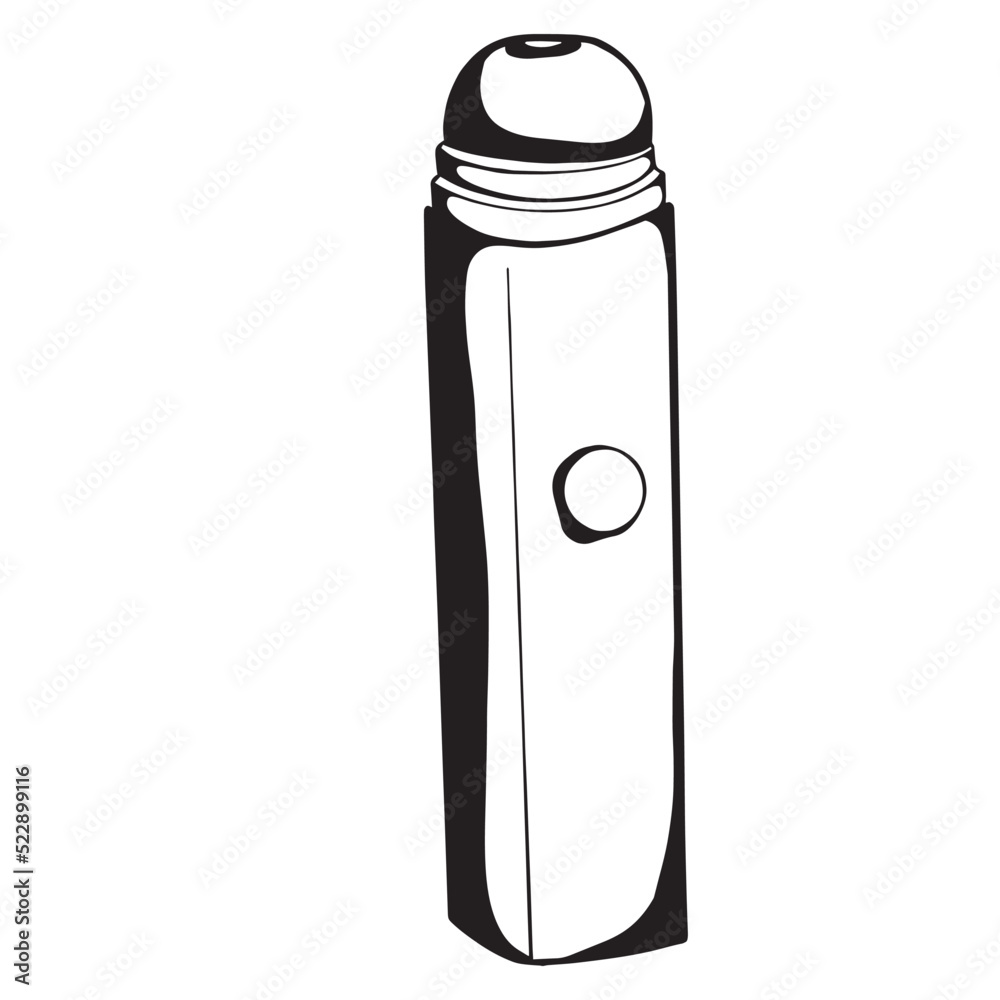 Hand-drawn vape clipart. Doodle illustration of an electronic cigarette. Stippling vapor Hand-drawn vape clipart. Doodle illustration of an electronic cigarette. Stippling vapor