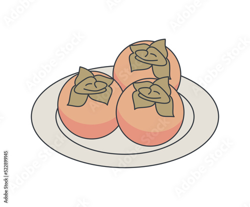 chuseok dish with oranges