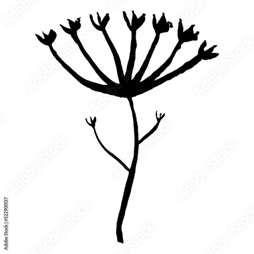 Abstract watercolor floral painting. For greeting card.