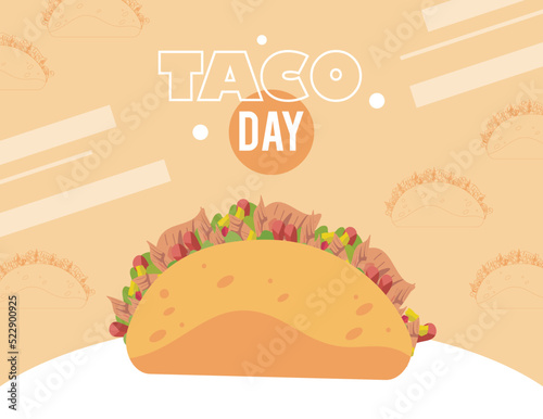 taco day lettering poster