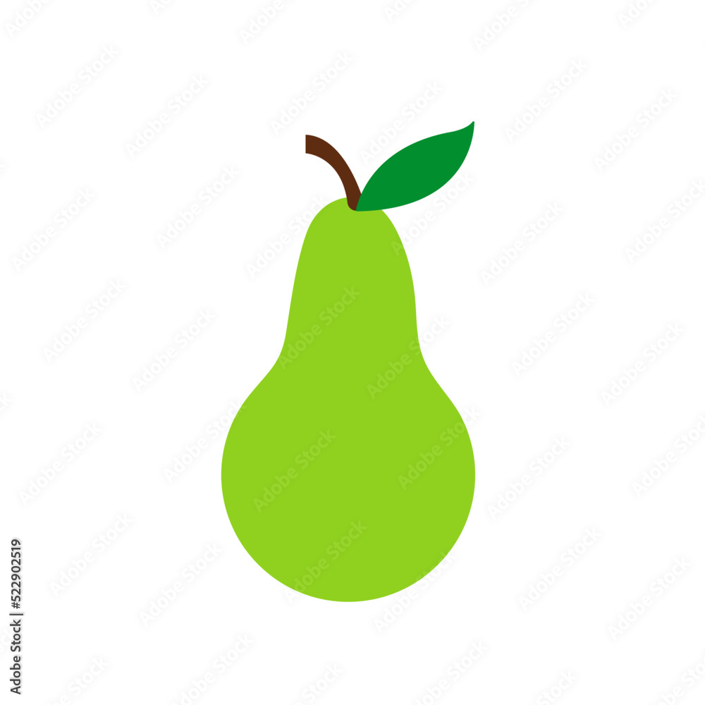 pear isolated fruit - flat design vector symbol pear isolated fruit - flat design vector symbol