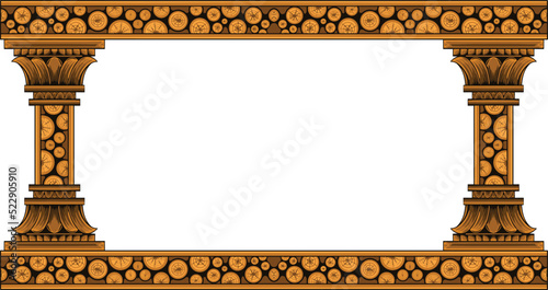 classic and luxury style wedding invitation vector design, color editable