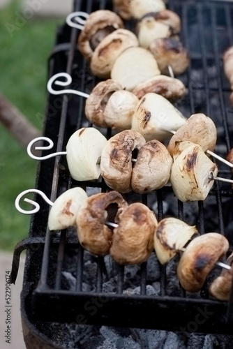 Grilled mushrooms