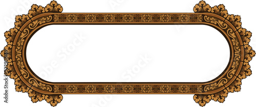 classic and luxury style wedding invitation vector design, color editable