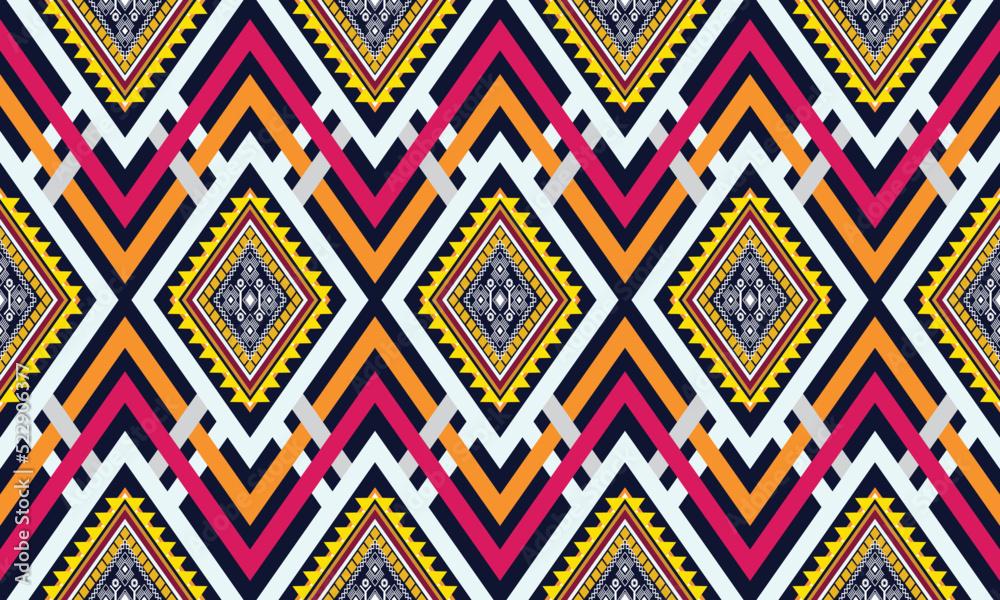 Geometric ethnic flower pattern for background,fabric,wrapping,clothing,wallpaper,Batik,carpet,embroidery style. Geometric ethnic flower pattern for background,fabric,wrapping,clothing,wallpaper,Batik,carpet,embroidery style.