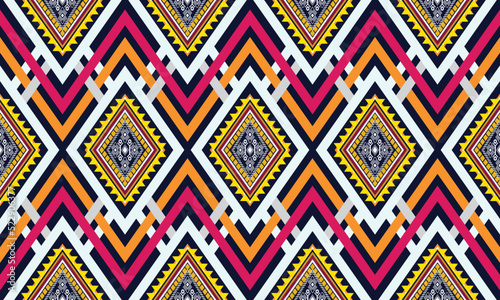 Wallpaper Mural Geometric ethnic flower pattern for background,fabric,wrapping,clothing,wallpaper,Batik,carpet,embroidery style. Torontodigital.ca