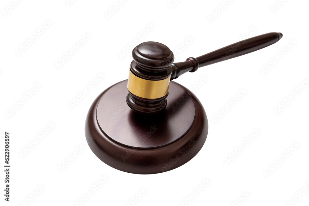 Judge gavel isolated cutout . Auction or law symbol Judge gavel isolated cutout . Auction or law symbol