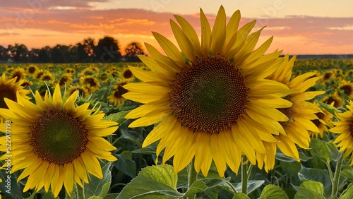 Fototapeta Naklejka Na Ścianę i Meble -  Sunflower field in vicinity of Wlodawa Poland