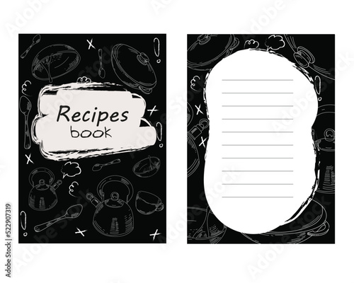 Template for recipes book