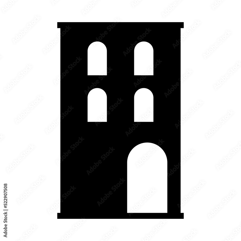 Fototapeta premium Building icon. Abstract architectural sign and symbol.