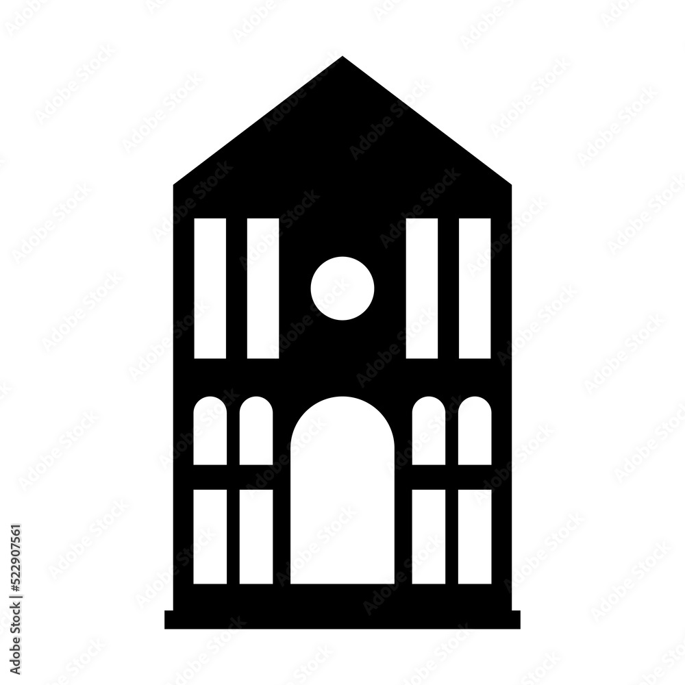Building icon. Abstract architectural sign and symbol.