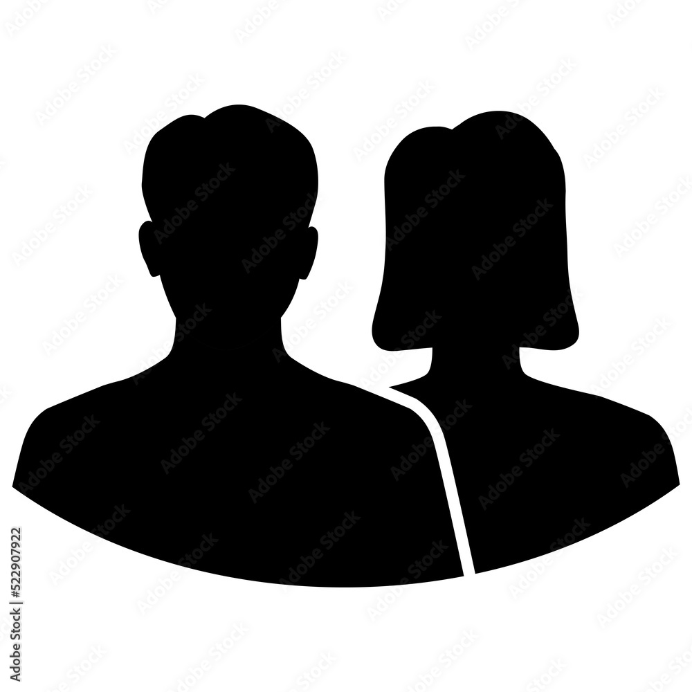 Human icon or people icon. Male and female. Man and woman sign and ...