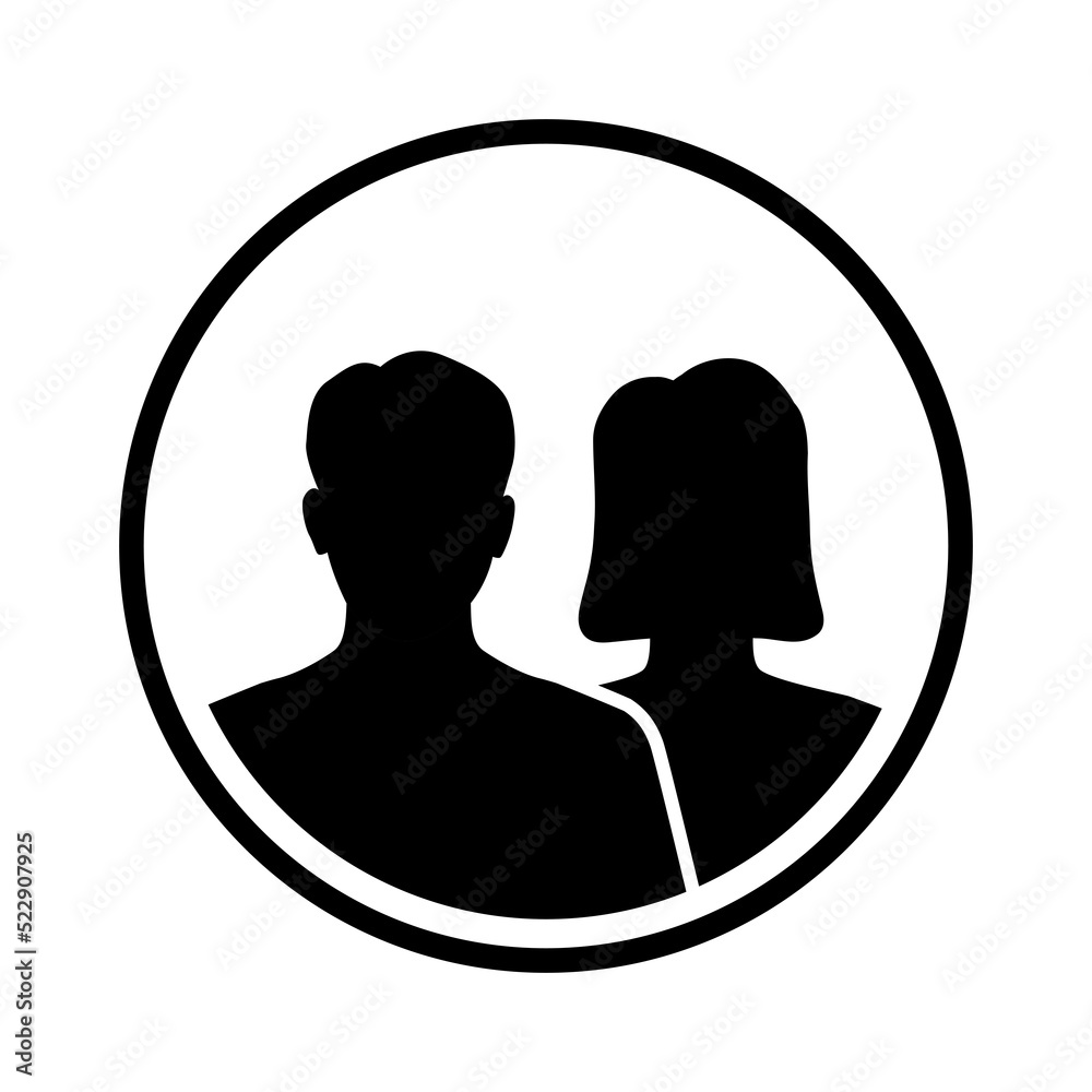 Human icon or people icon. Male and female. Man and woman sign and ...