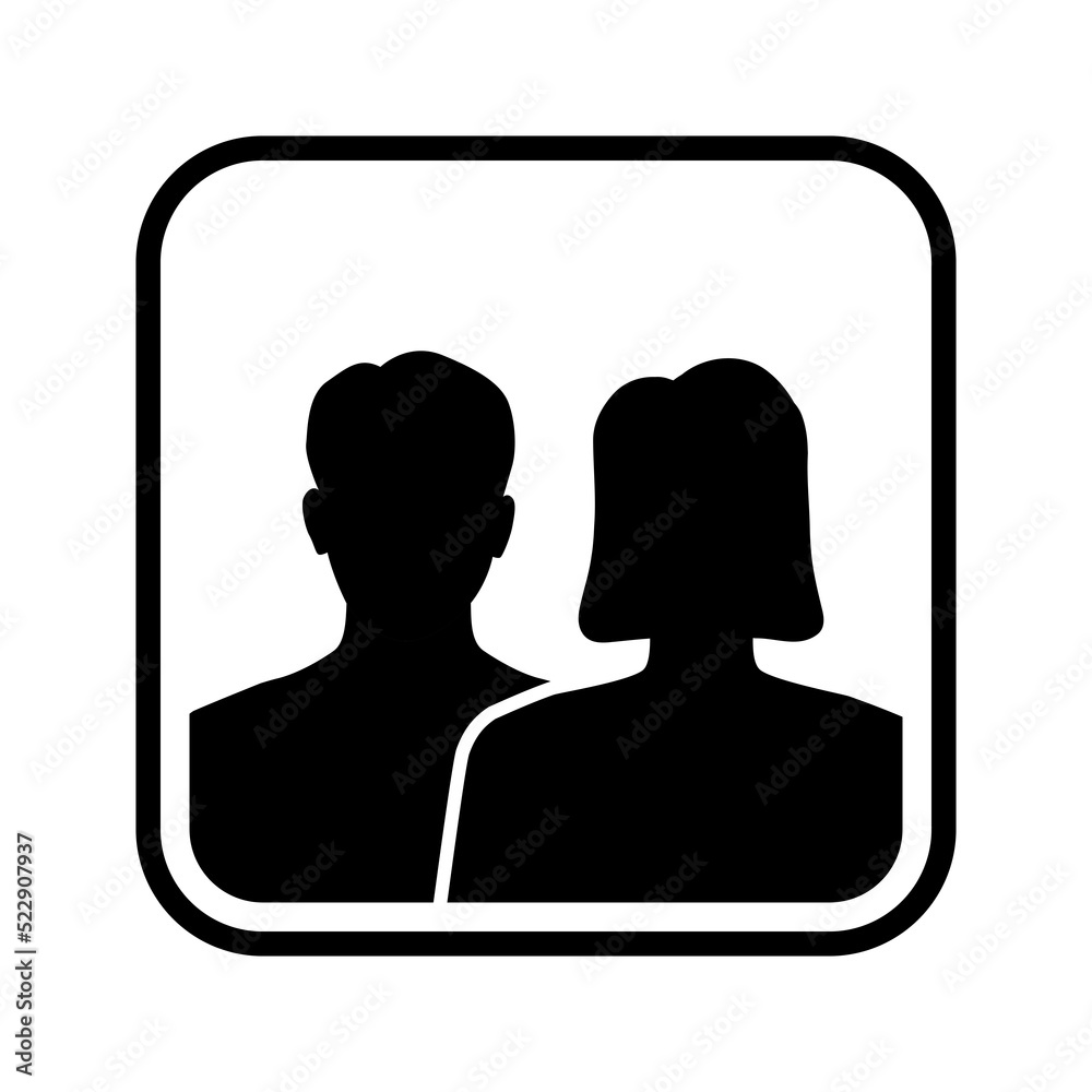 Human icon or people icon. Male and female. Man and woman sign and symbol for template design. Human icon or people icon. Male and female. Man and woman sign and symbol for template design.