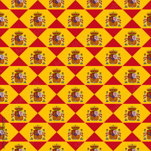 spain flag pattern design. vector illustration