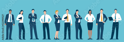 Set of business characters. Business vector illustration.