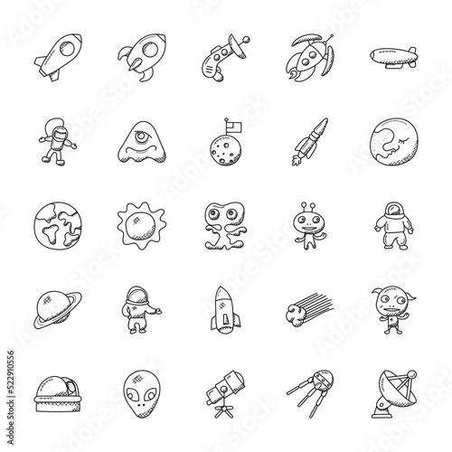Space and Aircraft Icons Pack   
