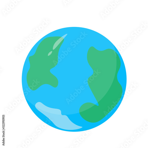 Planet earth, illustration, vector on a white background