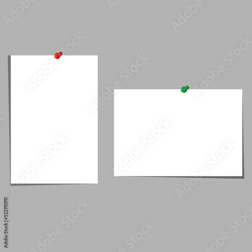 note paper with push pin