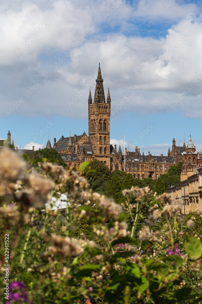 Views of Glasgow's Westend and Glasgow University tower. Views of Glasgow's Westend and Glasgow University tower.