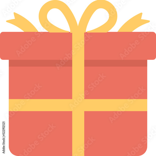 Gift Box Flat Icon 