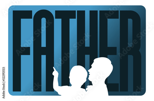 Happy Father's Day logo with gestalt