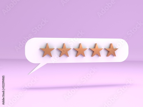 Five gold star rate review customer experience quality service