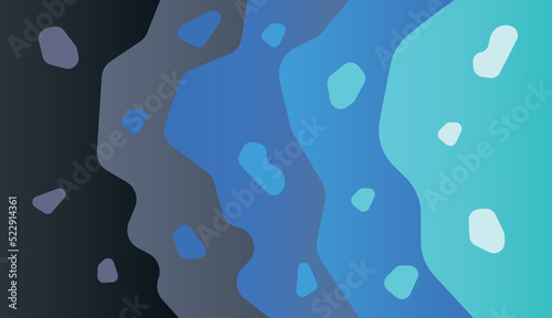 editable blue rock gradation vector background with modern style
