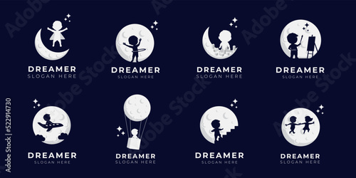 Child dream illustration - Dream Logo