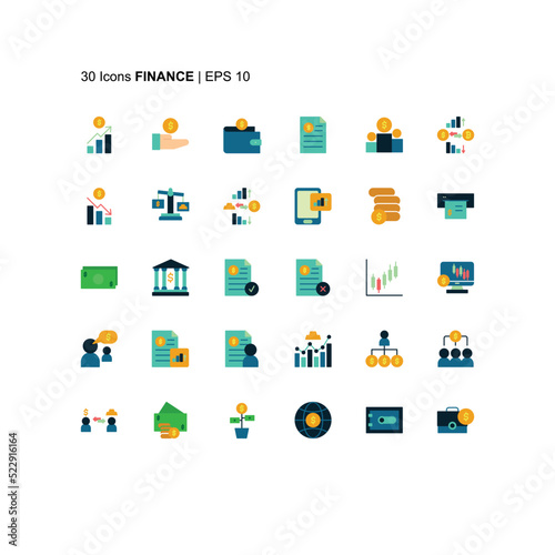 Finance themed icons are suitable for web, apps, etc © RahmatSigit