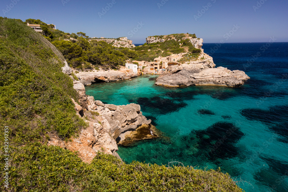 Fototapeta premium Cala s'Almunia, Santanyi, Mallorca, balearic islands, spain, europe