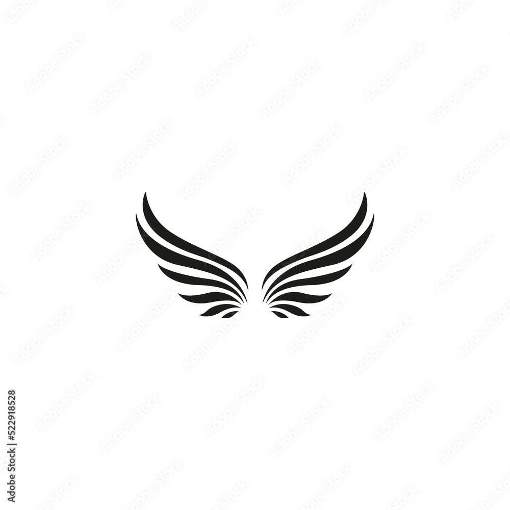 vector illustration of wings for icons, symbols or logos vector illustration of wings for icons, symbols or logos