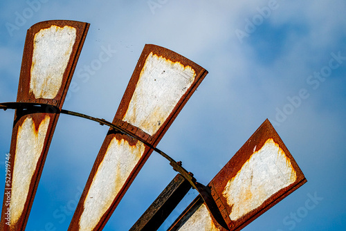 Nature reserve Rottige Meenthe, Friesland province, The Netherlands  Detail of an old windmill photo