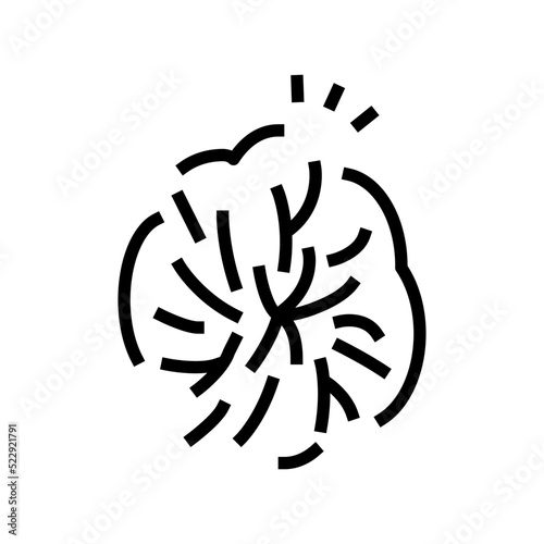 anocutaneous reflex line icon vector. anocutaneous reflex sign. isolated contour symbol black illustration