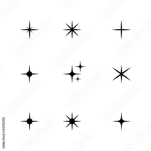 vector illustration of a star for an icon or symbol. star silhouette. star logo 