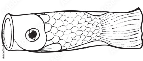 cartoon lucky fish flag from japan