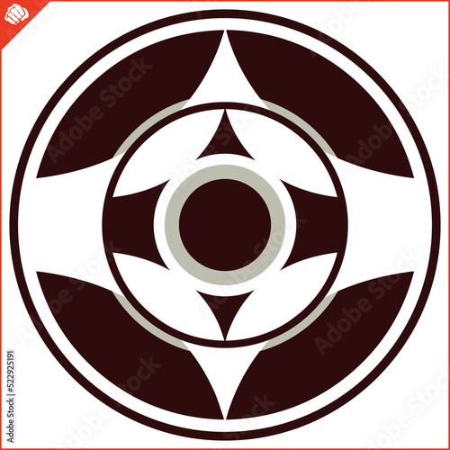 Martial art colored simbol design. Karate emblem. photo