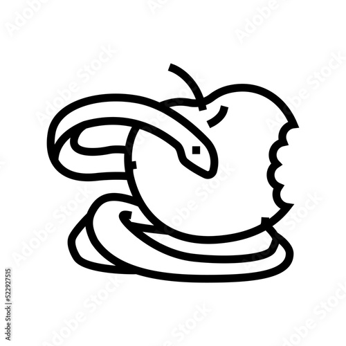 sin pray line icon vector. sin pray sign. isolated contour symbol black illustration