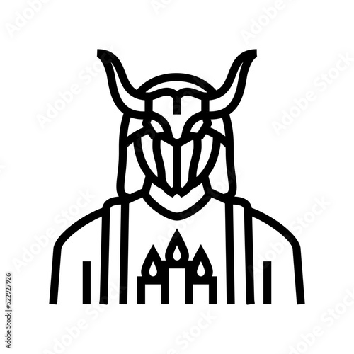 cult religious line icon vector. cult religious sign. isolated contour symbol black illustration