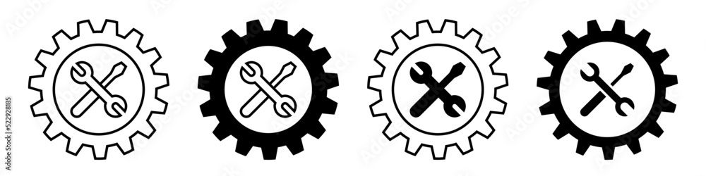 Options icon vector set. settings illustration sign collection. installation symbol. repair logo. fix mark. Options icon vector set. settings illustration sign collection. installation symbol. repair logo. fix mark.